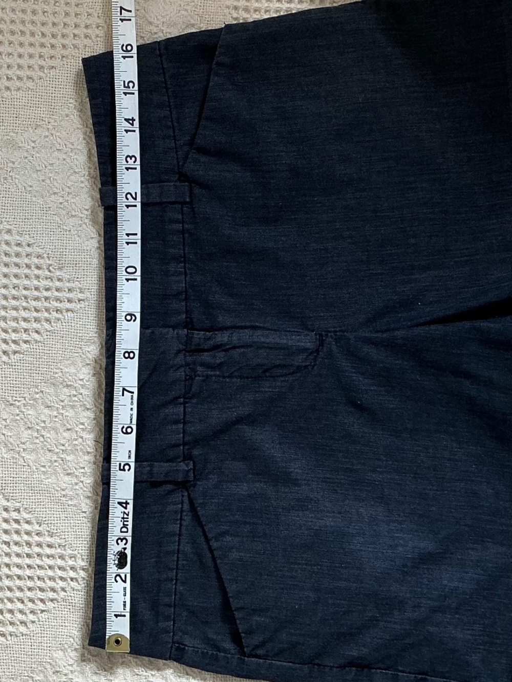 Ann Taylor Signature Chambray Navy Shorts Size 6 Petite Cotton Stretch - Picture 8 of 10